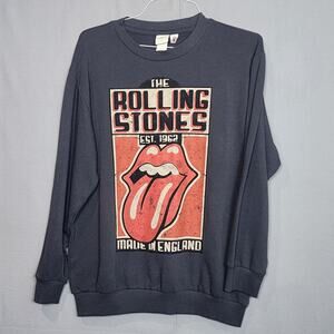 H&M The‎ Rolling Stones Vintage Inspired Women's Gray Sweatshirt Size XS
